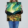 thumbnail image 4 of Yukon Northern Lights Green Teal Blue Large Wall Art Poster Print Thick Paper 18X24 Inch, 4 of 5