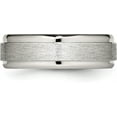 thumbnail image 4 of Avariah Diamonds Chisel Stainless Steel Brushed and Polished 7.2mm Ridged Edge Band - Ring Size 11.0, 4 of 8