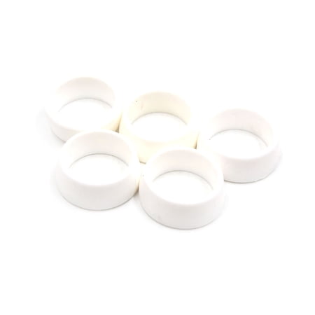 Unique Bargains 5Pcs 25-30mm Waterproof Silicone Ring Bike Bicycle Post Dust Cover White price history on PriceWatchPro