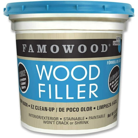 Famowood 40002142 Latex Wood Filler Walnut, Gallon, Net Wt 13.0 lbs