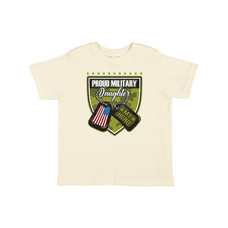 

Inktastic Proud Military Daughter Soldier Hero Gift Toddler Toddler Girl T-Shirt