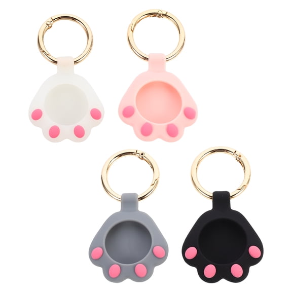 MERRYHAPY Protective Cover for Air Tags 4Pcs in White Black Gray Pink for General Users
