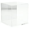 Plymor Clear Acrylic Display Case with Clear Base (Mirror Back), 8" x 8" x 8"