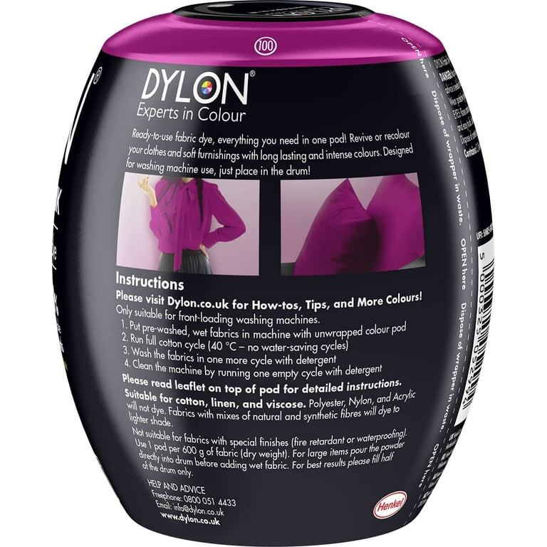 Dylon New, Colour of The Year, Washing Machine Fabric Dye Pod for Clothes &  Soft Furnishings - Orchid Pink (2856880)