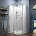 thumbnail image 4 of DreamLine Cornerview 36 in. D x 36 in. W x 76 3/4 in. H Framed Sliding Shower Enclosure in Chrome with White Base and Backwalls, 4 of 16