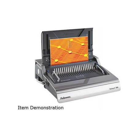 UPC: 0043859514281 | 5218301 Fellowes Galaxy Comb Binding System  500 Sheets  19-5/8w x 17-3/4d x 6-1/2h  Gray