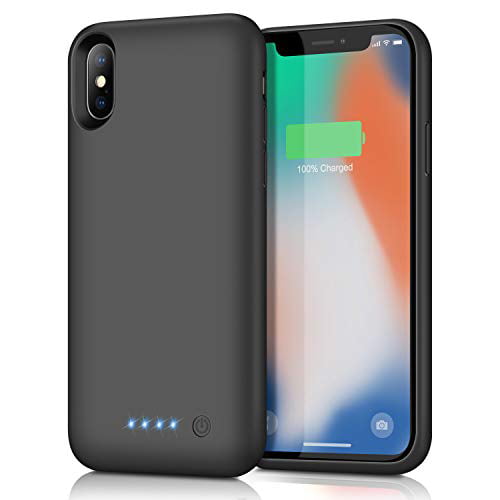 Backup Extended Battery Charger Case Black 5.8 inch 6500mAh Upgraded AOPAWA Battery Case for iPhone X/Xs/10 Charging Case Rechargeable Battery for iPhone X/Xs