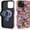 Cute Bowknot Bow Collage, variant on Case for iPhone 15 [Compatible with MagSafe], Glossy Soft Silicone + Hard PC Anti-Scratch Shockproof Protective 2-in-1 Case for Women Men - Cute Western Cowgirl Cactus Cowboy