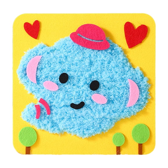 Jierger Clearance Kids' Educational Art Toy DIY Craft Kit with Animal Stickers for Preschool and Kindergarten Fun for Girls Boys Preschool Activities Early Learning Games