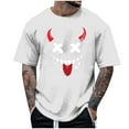 thumbnail image 1 of Blusas y camisas de manga corta y cuello redondo para hombre. Blusas/camisetas de manga corta con cuello redondo y estampado de Halloween para hombre. Blusa para hombre., 1 of 4