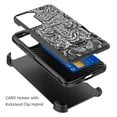 thumbnail image 3 of DALUX Card Holster Kickstand Hybrid Phone Case Cover Compatible with Samsung Galaxy S22 (2022) 6.1 inch - Gray Oni, 3 of 3