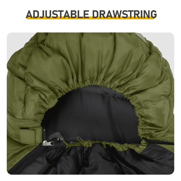 Alvantor USB Powered Heated Hooded Sleeping Bag, 82.7 x 33.5 in