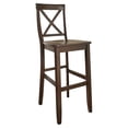 thumbnail image 4 of Crosley Furniture 30" Wood X Back Bar Stool in Mahogany (Set of 2), 4 of 8