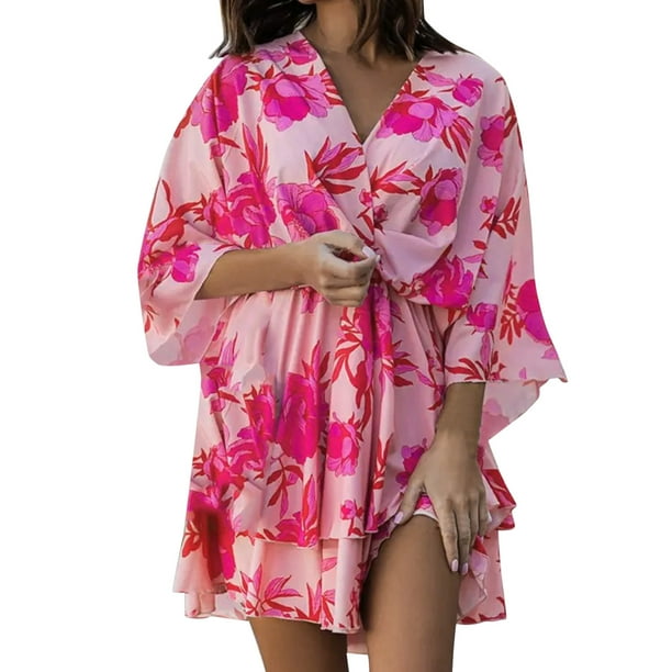 Moda mujer Casual Sexy vestidos estampados verano sin mangas Poackets Mini vestido Fridja bnh5887
