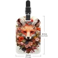 thumbnail image 6 of Square 2Pack PU Leather Flower Fox Cruise Luggage Tag with Privacy Cover and Name ID Tag for Travel Handbags Backpacks Luggage Tags, 6 of 6