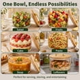 thumbnail image 2 of Naeqieo 196oz Trifle Glass Bowl, Round Crystal Clear Glass Bowl with Airtight Bamboo Lid, Serving Bowl for Salad, Cake, Fruit, Dessert & Party, 2 of 8