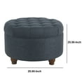 thumbnail image 5 of HomePop Large Tufted Round Storage Ottoman, Multiple Colors, 5 of 6