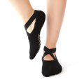 thumbnail image 3 of Huanledash Women Cotton Elastic Cross Strap Anti Skid Grippers Dance Indoor Yoga Socks, 3 of 8