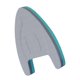 thumbnail image 4 of Flotador trasero para piscina, equipo de ejercicio, entrenador de nado impermeable, espuma de natación gruesa azul gris 27x3x39cm, 4 of 8