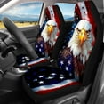 thumbnail image 2 of Binienty 4 Piece Car Seat Covers Full Set American Flag Bald Eagle Car Seat Covers Front And Back Patriotic Automotive Interior Set for Truck SUV Sedan Highback Carseat Cover Accessories, 2 of 7