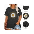thumbnail image 5 of XCHQRTI Daisy T Shirts Women Plus Size Graphic Tshirts Casual Short Sleeve Oversized Tee, 5 of 7