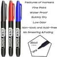 thumbnail image 2 of Rotulador permanente, marcadores de dibujo, negro, azul, rojo, tinta impermeable, bolígrafos para bocetos, papelería, arte, suministros escolares para vidrio y Metal, 2 of 5