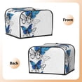 thumbnail image 3 of Zufioo Blue Flying Butterflies Universal Four Slice Toaster Cover,Quilted Toaster Appliance Dust-proof Cover For Kitchen Small Appliance(Cover only), 3 of 7