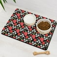 thumbnail image 2 of Pet Feeding Mat 16x24 Inch with Fresh Red Berry Print, Durable Waterproof Dog Food Mat, Absorbent, Non-Slip, Quick Dry, Washable, Easy Clean for Pet Feeding Area, 2 of 4