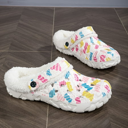 

Women s Graffiti Pattern Clogs Casual Out Design Plush Lined Shoes Comfortable Garden Shoes Quick Drying Sandals