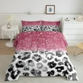 thumbnail image 3 of Feelyou Fashion Cheetah Print Bedding Comforter Set, Pastel Sequin Print Twin Comforter Sets, Teens Adult Women Girls Bedding Set, Lightweight Room Decor, 2-Piece, 3 of 9