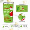 thumbnail image 4 of Funny Christmas Tumbler, 20 oz Stainless Steel Insulated Travel Tumbler, Christmas Coffee Mug with Lid, Xmas Cups Keep Drinks Cold & Hot, Novelty Holiday White Elephant Gifts for Women Men Coworkers, 4 of 6