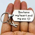 thumbnail image 3 of Llavero divertido personalizado You Have My Heart, regalo del Día de San Valentín para novio, pareja, regalo para novia, regalo travieso, 3 of 4