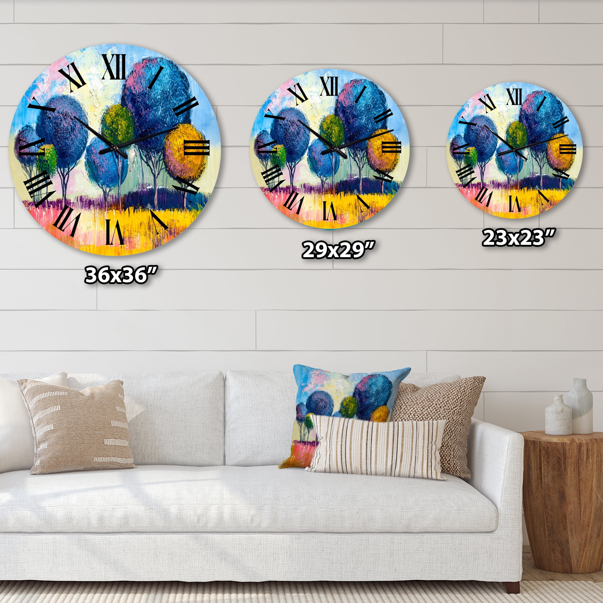 Designart 1 in Modern,Contemporary Wall Clock