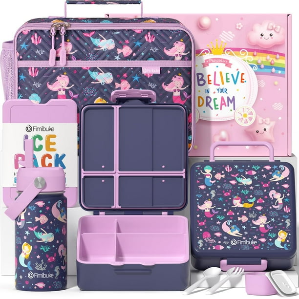 Set de loncheras Fimibuke Kids con bolsa, botella de agua y utensilios