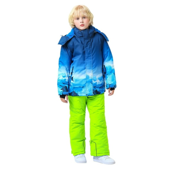 FhsagQ Outfits Little Boys Outfits Children's Kid Ski Suit Pocket Jacket and Pants Winter Snowboarding Winter Warm Snow Suits Unisex Little Boys Outfits 3T Christmas Green 14-16 Years