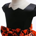 thumbnail image 5 of Girls Pumpkin Halloween Dress Costume Short Sleeves Princess Birthday Party Dress, 5 of 7
