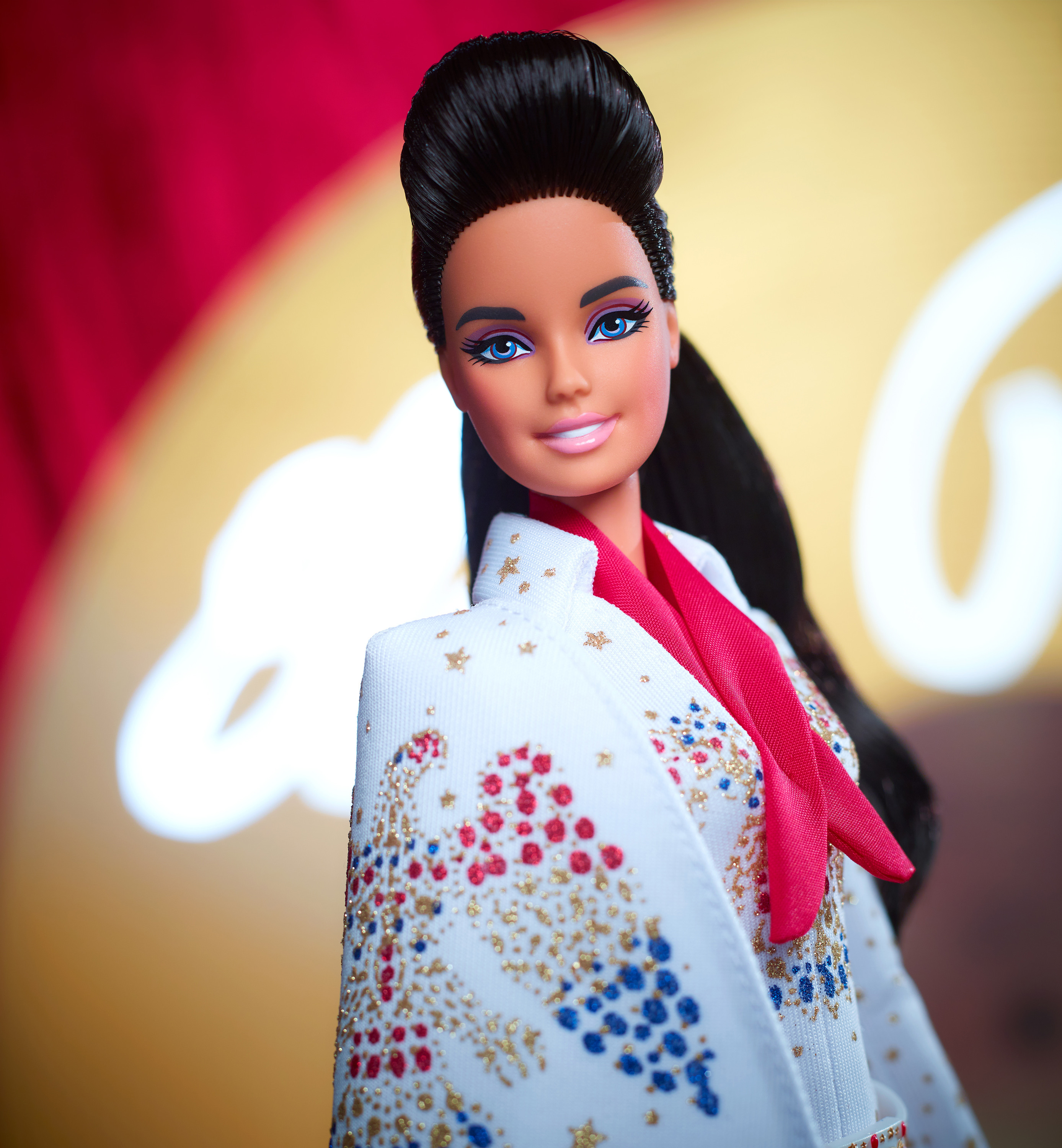 Barbie Signature Elvis Presley Collectible Barbie Doll Wearing "American Eagle" Jumpsuit - image 4 of 7