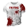 thumbnail image 3 of EHQJNJ 2Xlt T-Shirts pour Hommes Chemise Décontractée Imprimée Blouse Manches Courtes Col Rond Hauts Chemise Polyester T-Shirts pour Sublimation T-Shirts en Coton Blanc, 3 of 5