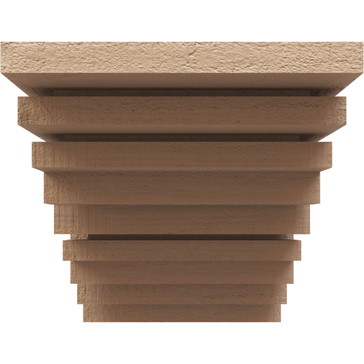 5"W x 10"D x 5"H Wide Landon Rough Cedar Woodgrain TimberThane Corbel, Primed Tan
