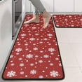 thumbnail image 2 of Kitchen Rugs Sets Of 2,Red Christmas Snowflake Pattern Anti Fatigue Kitchen Mat Rugs Non Slip Washable,Decorative Kitchen Floor Mats for Kitchen,Sink,Laundry,17"x47"+17"x47", 2 of 5