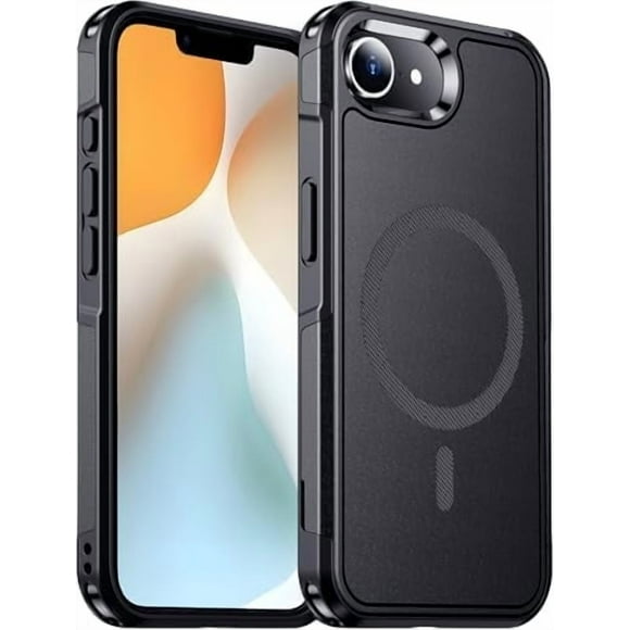 KOMI Designed for iPhone SE 4 Case 2025/iPhone 16E Case,[Compatible with Magsafe][Military Grade Drop Protection] Heavy Duty Shockproof Phone Case for iPhone SE 4th Gen Case 6.1"-Black