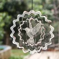 thumbnail image 5 of Wind Spinner for Yard Garden Magical 3D Visual Effect Flowing Wind Chimes Catcher Mirror Reflective Hanging Decor Bird Deterrent, 5 of 5