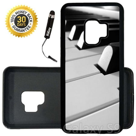 Custom Piano Covers Custom Galaxy S9 Case (Piano Keys Up Close) Edge-to-Edge Rubber Black Cover Ultra Slim | Lightweight | Includes Stylus Pen by Innosub ()
