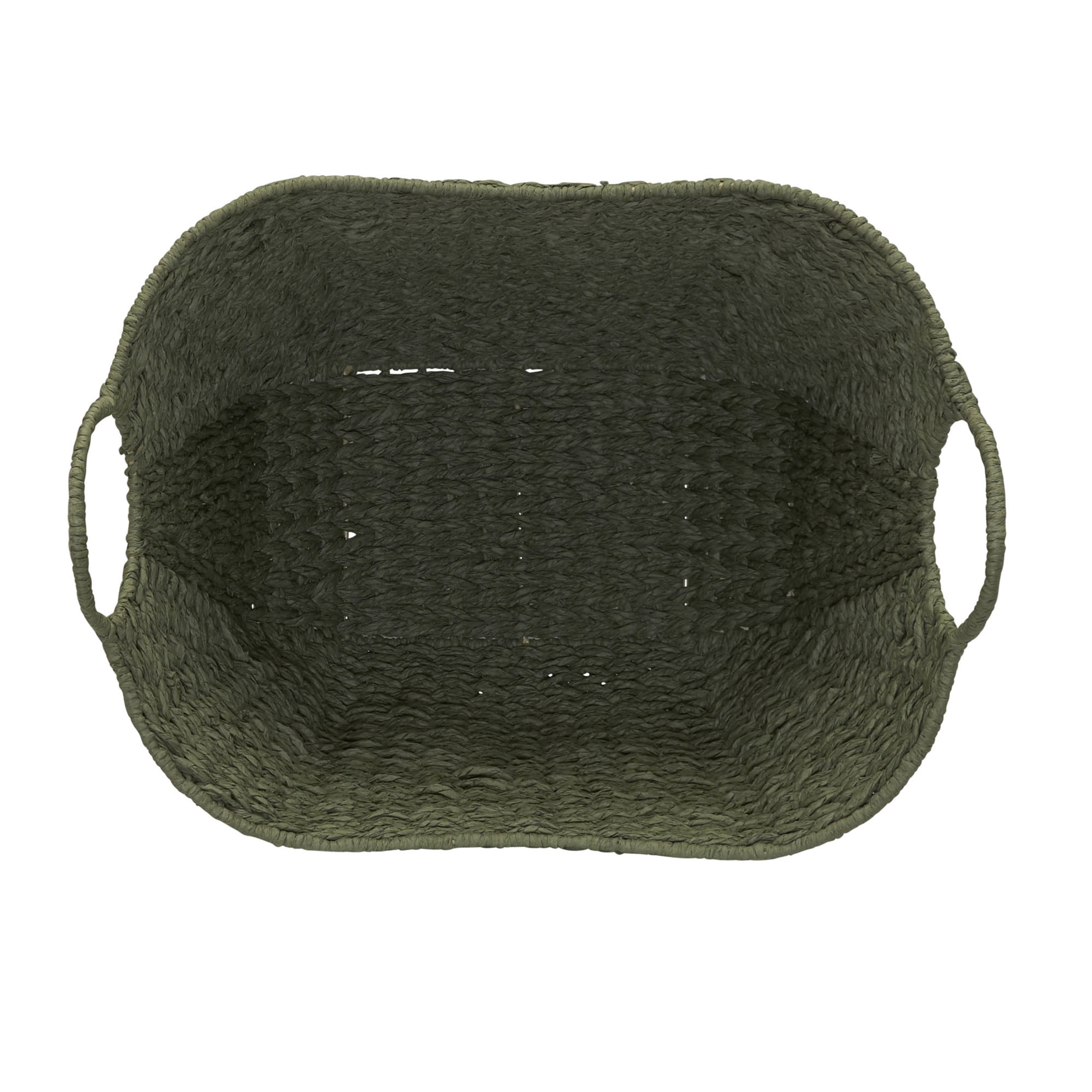 Household Essentials Paper Rope Basket with Handles, Natural Woven Woven Storage Basket, Great for Decoration or Organization