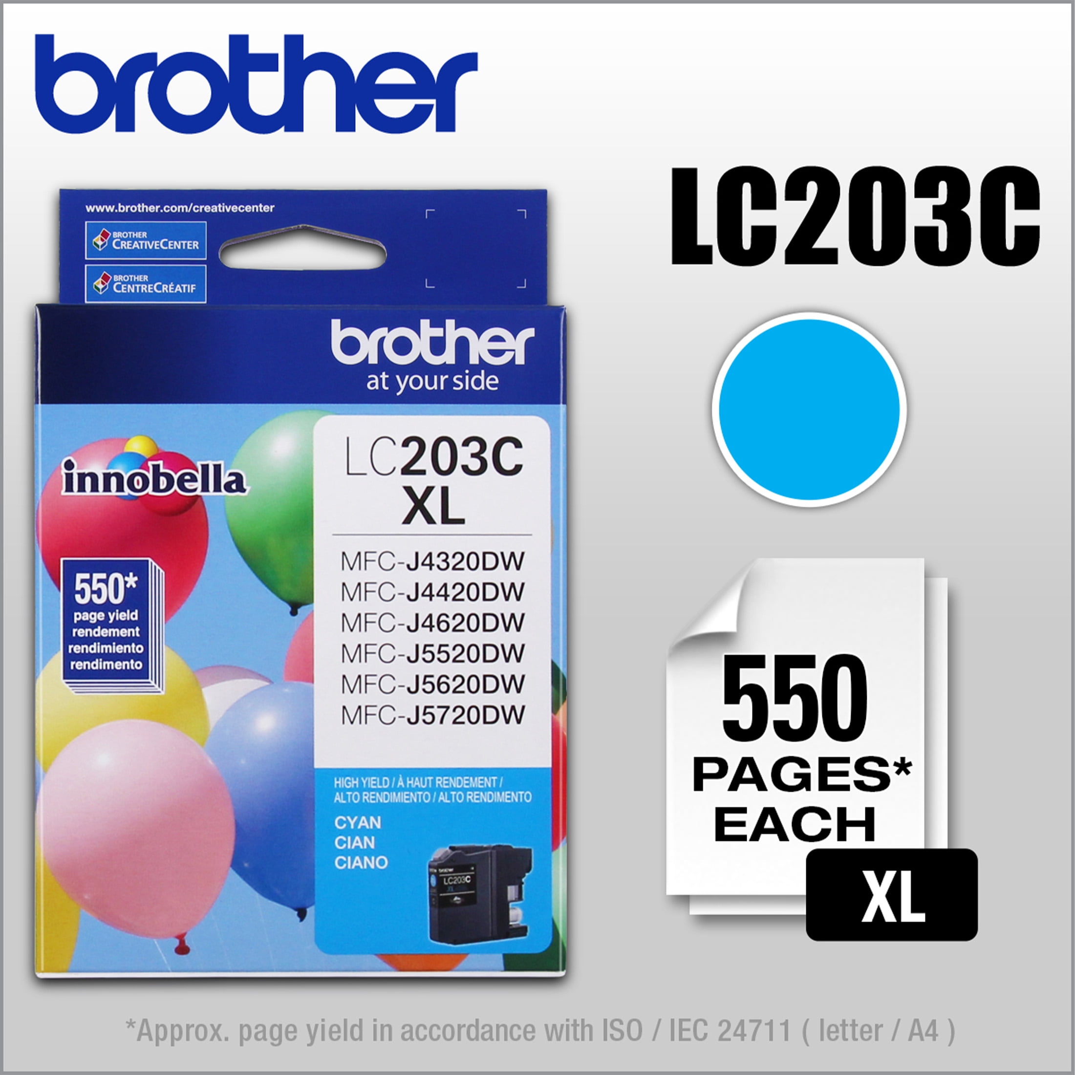 LC223XL Ink Cartridge for Brother High Yield Black and Color Ink  Cartridge,Compatible for Brother J5320DW J5620DW J5625DW J5720DW Printer  Cyan