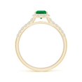 thumbnail image 2 of ANGARA Natural Pear-Shaped Emerald Halo Engagement Ring in 14K Yellow Gold for Women (Size-7x5mm) | May Birthstone, Birthday, Anniversary, Jewelry Gift for Women | Natural Emerald Ring, 2 of 9