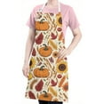 thumbnail image 5 of Fall Pumpkins Sunflowers Autumn Pattern Apron-Garden Aprons for Women with Pockets-Cotton Linen Waterproof Kitchen Cooking Gardening Aprons Adjustable for Kitchen,Cooking,BBQ and Salon 33"x27", 5 of 7