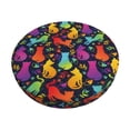 thumbnail image 6 of Uemuo Colorful Cats Pattern Round Bar Stool Seat Covers Washable Stool Cushion Slipcover Elastic Bar Chair Covers-12 inch, 6 of 7