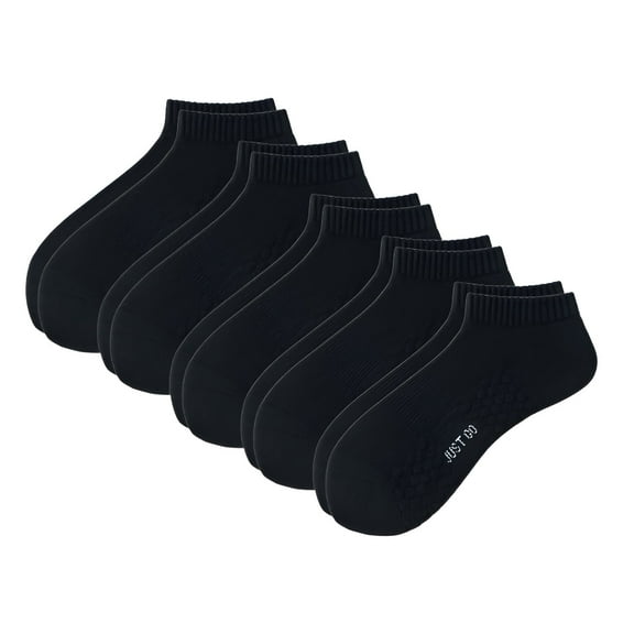 TELOLY 5Pairs Mens Ankle Socks9-13Mens Ankle Socks Size 9-11 Men's Socks ,Black1