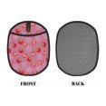 thumbnail image 2 of Pofeuu Cute Strawberry Print Silicone Pot Mat Mitten With Hanging Loop Heat Resistant Oven Mitts Non-Slip Bbq Baking Smoking Potholders, 2 of 7